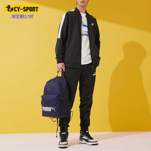Puma/彪马正品秋季新款男士简约休闲针织运动套装678475-01