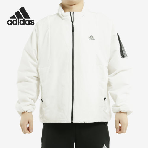 Adidas/阿迪达斯正品男子立领休闲运动外套保暖棉衣DZ1441