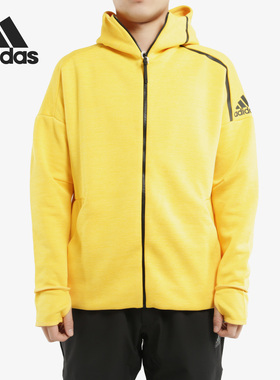 Adidas/阿迪达斯正品外套男秋季新款ZNE运动服黄色夹克EB5232
