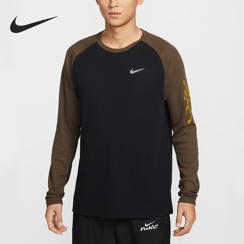 Nike/耐克正品Stride Dri-FIT男士圆领跑步长袖T恤IQ3630-060
