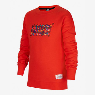 DH1385 Nike 大童圆领运动休闲套头卫衣 新款 606 耐克正品
