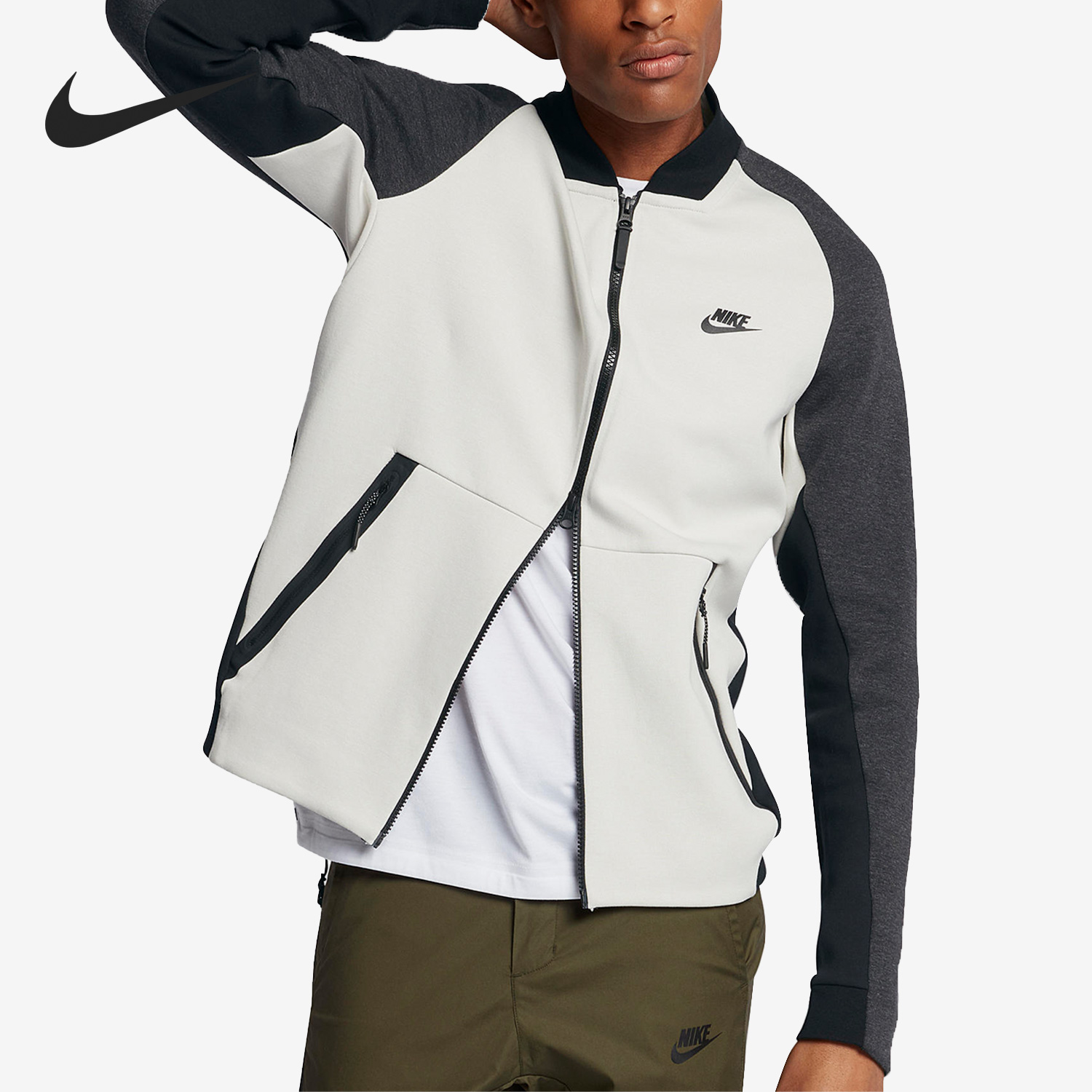 Nike/耐克正品新款运动男子休闲针织训练外套夹克886618-091