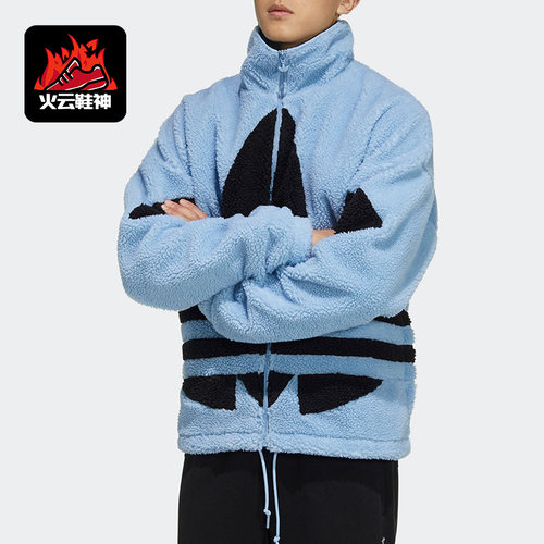 阿迪达斯三叶草男女潮流加绒外套