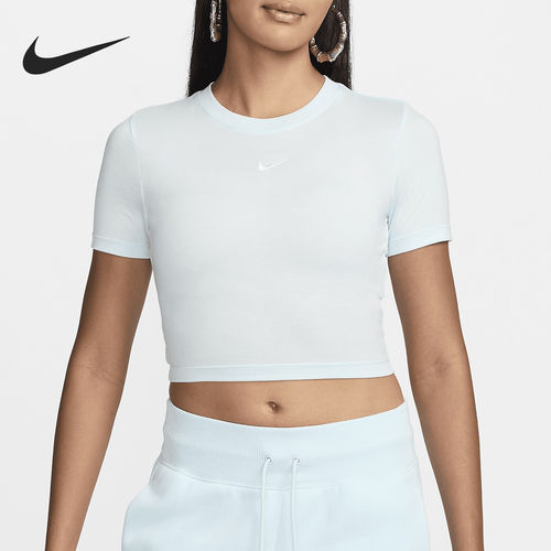 Nike/耐克正品当季新款女士简约短款圆领短袖T恤FB2874-474