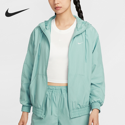 耐克女士透气休闲梭织夹克外套