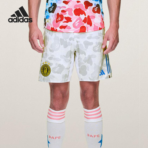 Adidas/阿迪达斯正品BAPE FB SHORTS男女松紧腰短裤KB2205