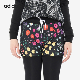 阿迪达斯正品 新款 Adidas 夏季 CV9242 女士经典 透气跑步休闲短裤