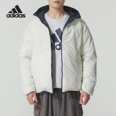 Adidas/阿迪达斯正品2025男士时尚双面穿保暖休闲羽绒服KC2491