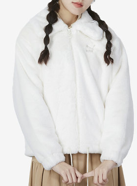 Puma/彪马正品秋冬新款女子运动休闲保暖毛绒外套537585-65