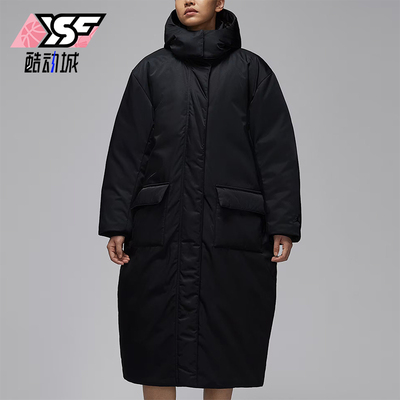 Nike/耐克正品JORDAN女士休闲连帽宽松保暖口袋羽绒服HV5168-010