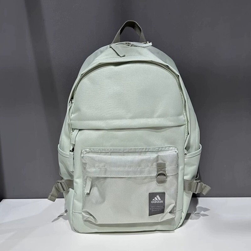阿迪达斯双肩包男女包新款户外运动包大容量背包绿色休闲学生书包