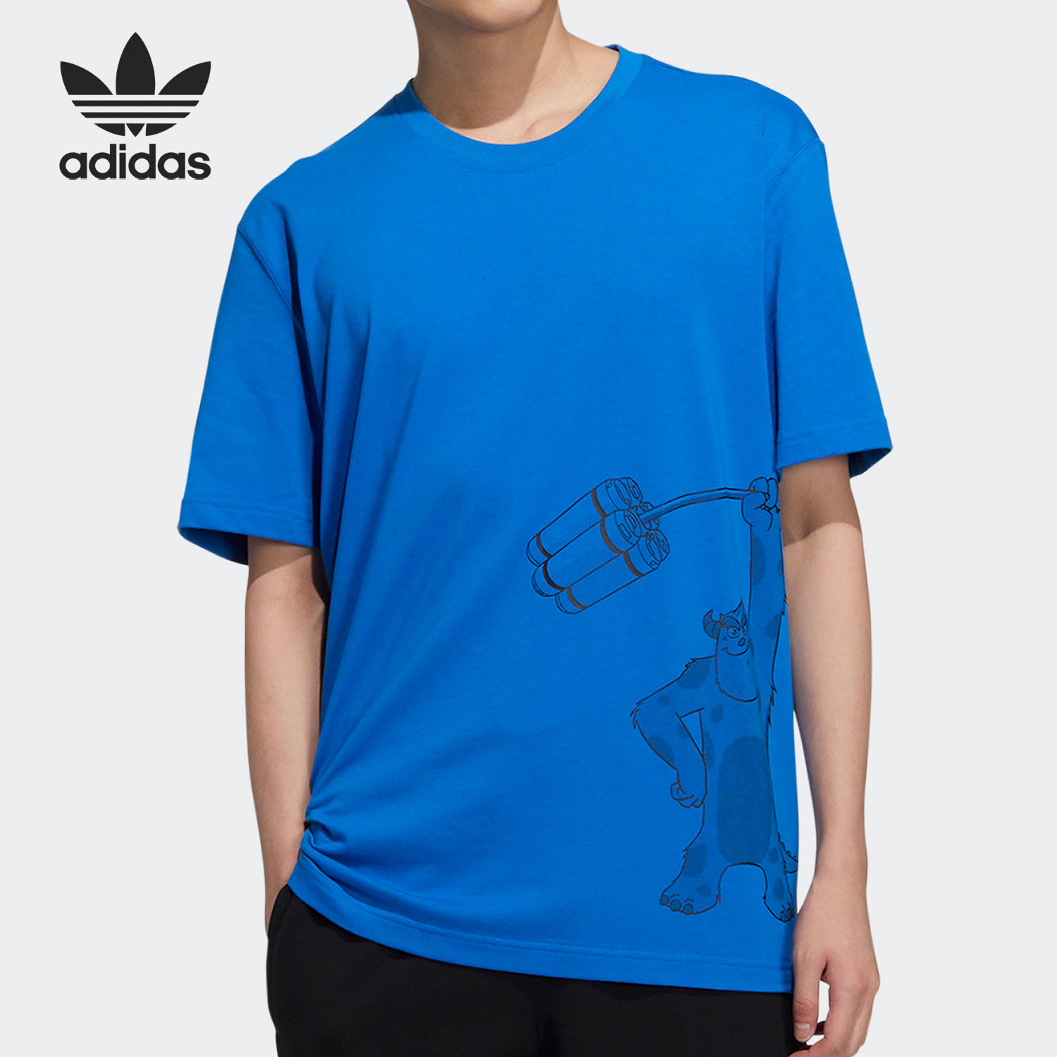 Adidas/阿迪达斯正品夏季新款男子休闲运动圆领短袖T恤衫 HD9084