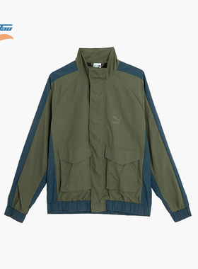 Puma/彪马正品春秋男士立领运动拼接经典宽松梭织外套620223-73