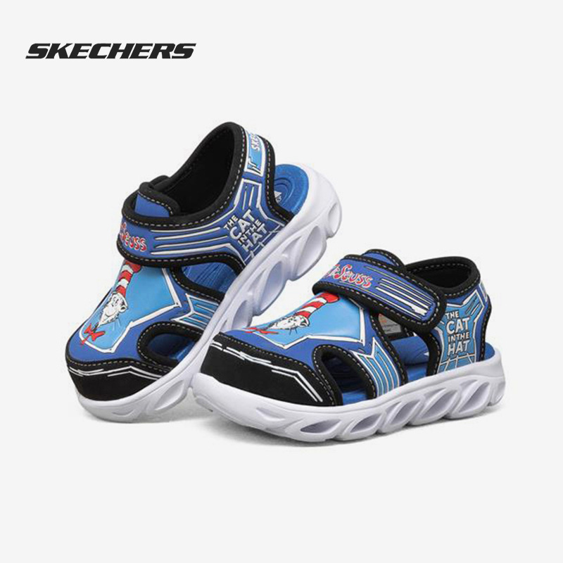 Skechers/斯凯奇正品新款夏季儿童魔术贴运动凉鞋406006N