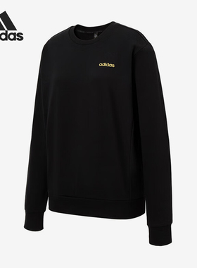 Adidas/阿迪达斯正品2025秋季款女士针织运动休闲圆领卫衣KA1511