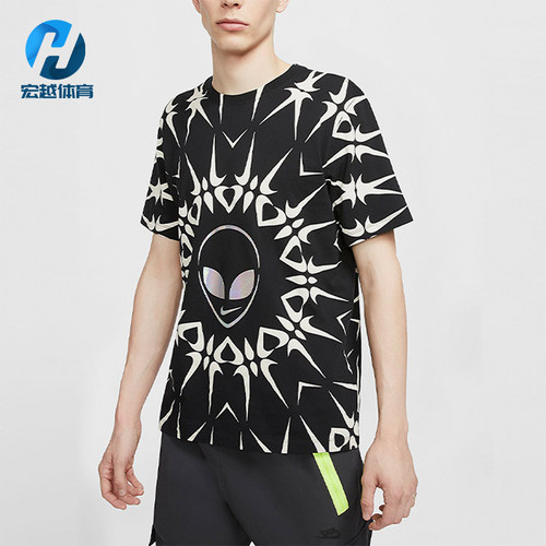 Nike/耐克正品男士印花休闲运动圆领短袖正肩袖T恤CT7051-010