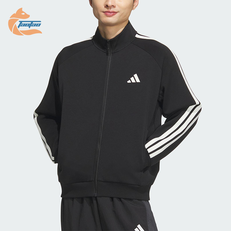 Adidas/阿迪达斯正品2025秋季款男士耐穿针织立领运动外套KC2884