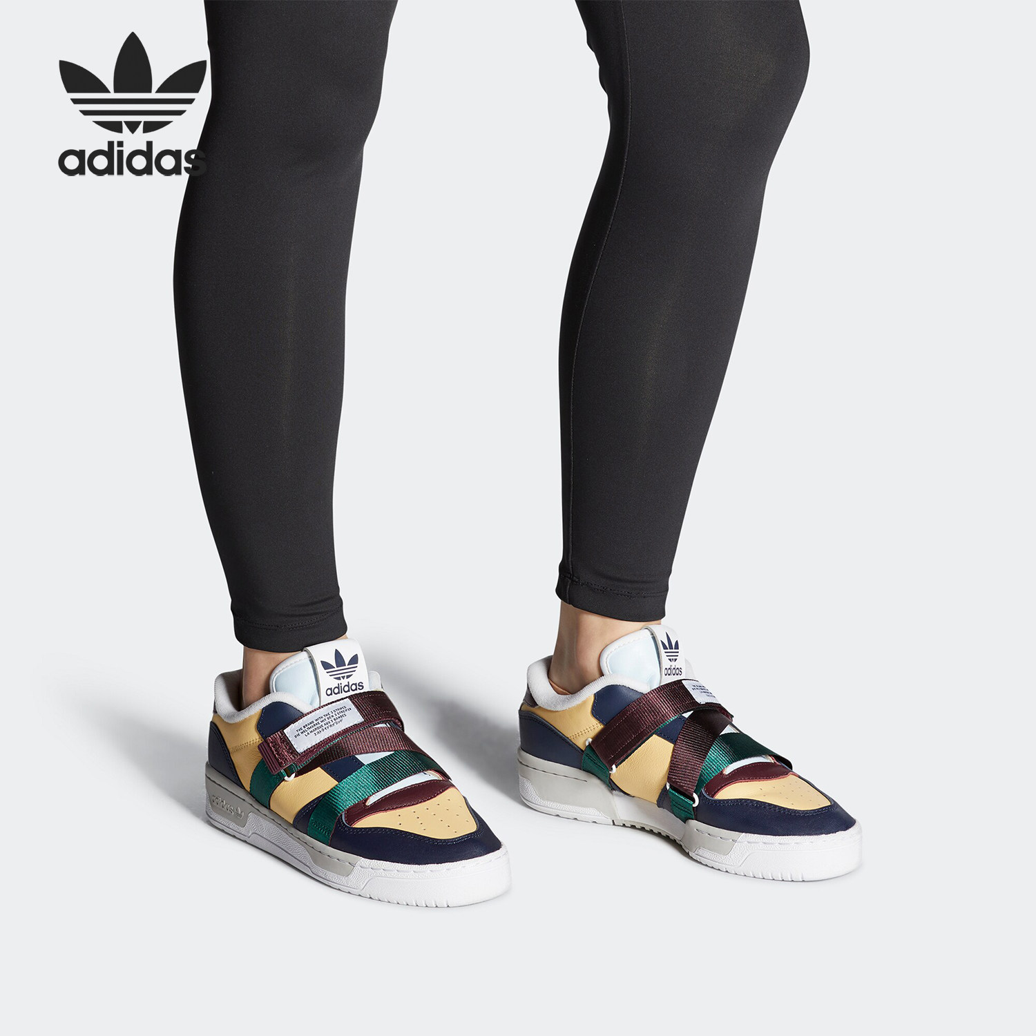 Adidas/阿迪达斯正品三叶草RIVALRY LOW W STRAP女子经典鞋FV4943