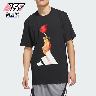 Adidas/阿迪达斯正品D-Rose男士篮球印花经典针织运动短袖KS2044