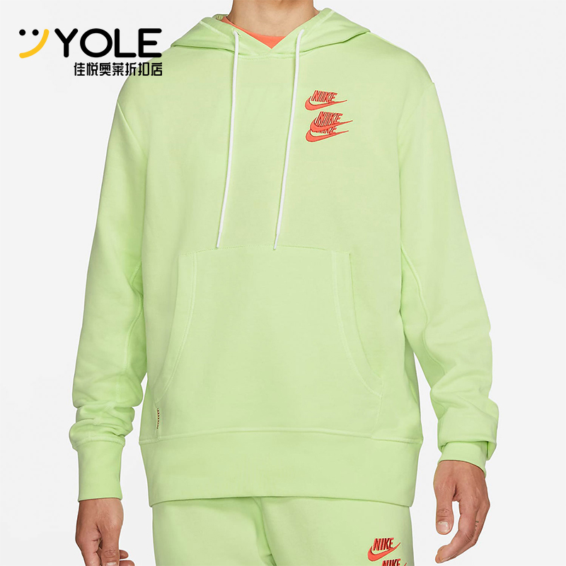 Nike/耐克正品新款男士字母印花休闲运动针织套头卫衣DA0932-383