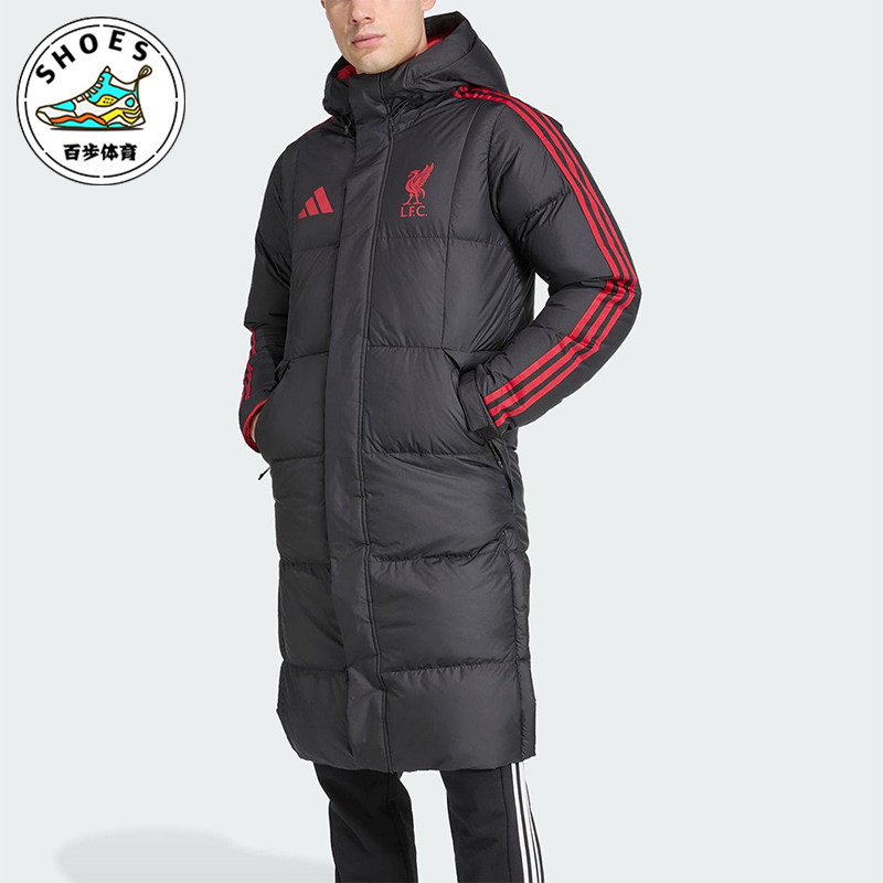 Adidas/阿迪达斯正品冬季男士长款利物浦足球运动羽绒服JW0966