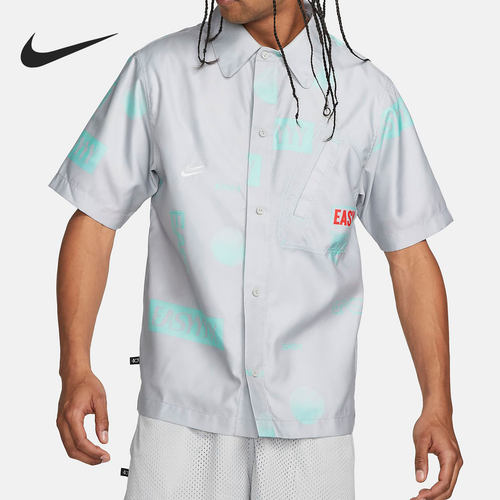 Nike/耐克正品 KD 男子篮球运动涂鸦翻领短袖衬衫 DO4024-097