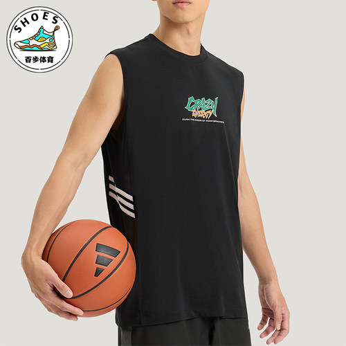 Adidas/阿迪达斯正品BB ENRGY TANK男士圆领篮球背心T恤KS7866