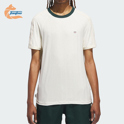 Adidas/阿迪达斯正品三叶草男女套头运动针织圆领休闲短袖JN7728