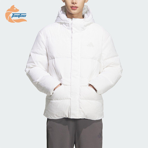 Adidas/阿迪达斯正品V DOWN JKT男女连帽保暖运动羽绒服KQ5520