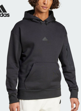 Adidas/阿迪达斯正品M CE FL HD男士运动加绒连帽卫衣IY1501