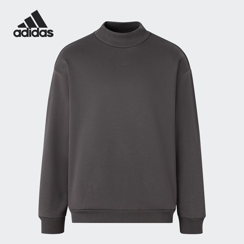Adidas/阿迪达斯正品篮球加绒情侣针织运动圆领卫衣IX1966