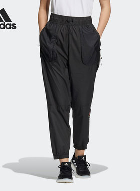 Adidas/阿迪达斯正品2026年女子夏季梭织薄款运动长裤 HA3630