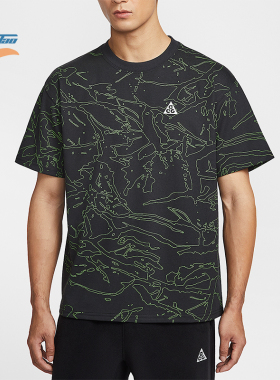 Nike/耐克正品ACGDri-FIT新款男黑绿色经典宽松速干T恤IH1305-010