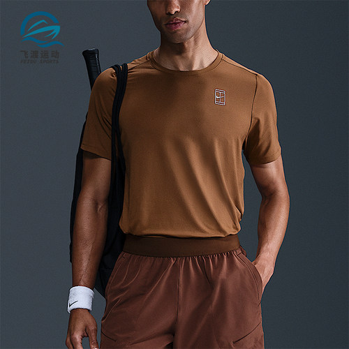 Nike/耐克正品2025男士耐穿运动圆领套头透气网球短袖FZ6910-281