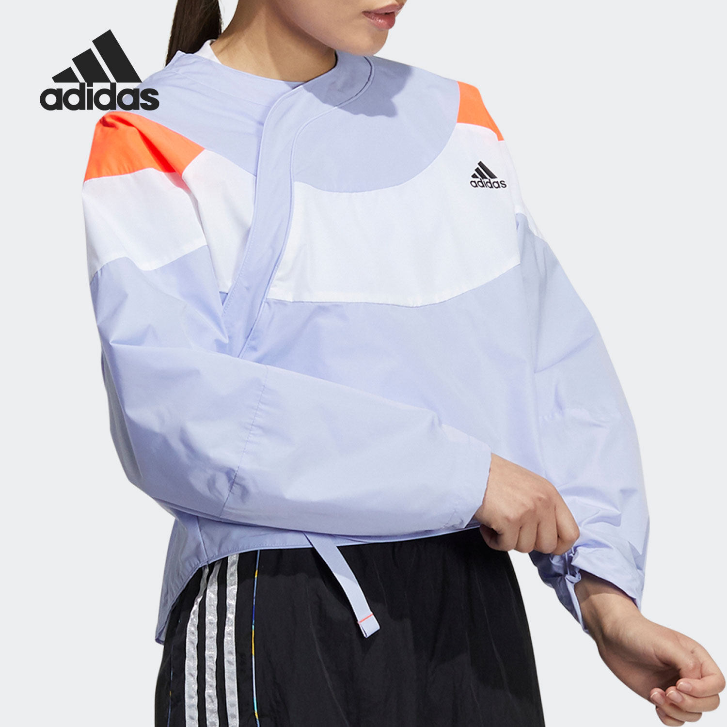 Adidas/阿迪达斯正品当季新款女子侧开襟系带运动夹克外套H09683,运动服/休闲服装,运动茄克/外套,淘宝优惠券,粉丝福利购,淘宝优惠卷