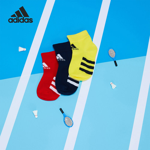 Adidas/阿迪达斯正品KIDS ANKLE 3P 儿童运动袜三双装GL8554