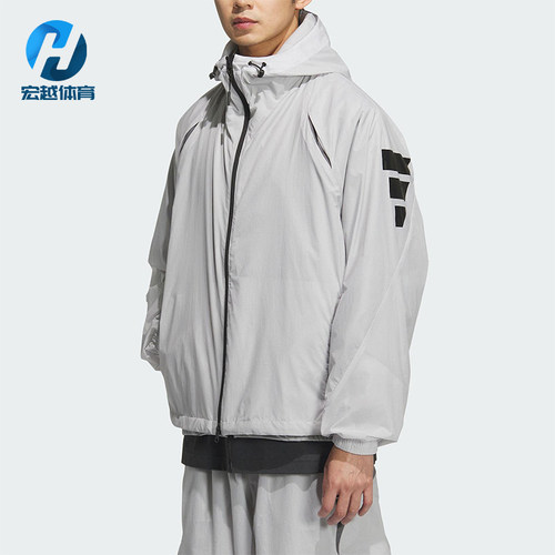 Adidas/阿迪达斯正品新款男士经典运动连帽梭织宽松外套JM6232