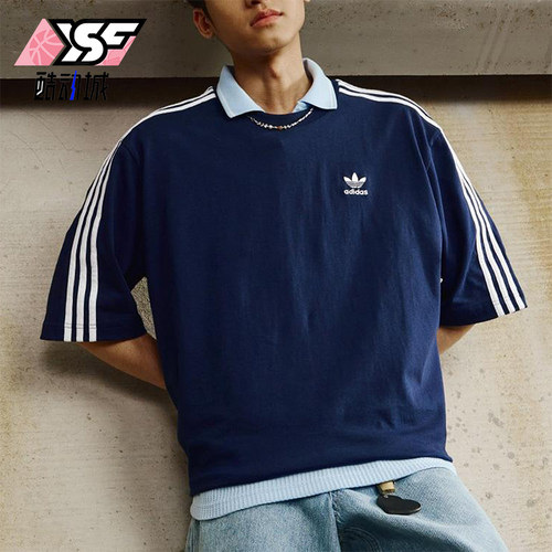 Adidas/阿迪达斯正品三叶草男士运动宽松透气针织经典T恤JP1059