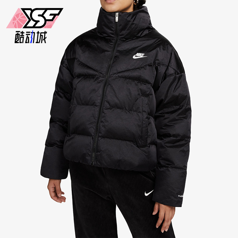 Nike/耐克正品秋冬女士保暖拉链立领经典长袖夹克外套DQ6888-010