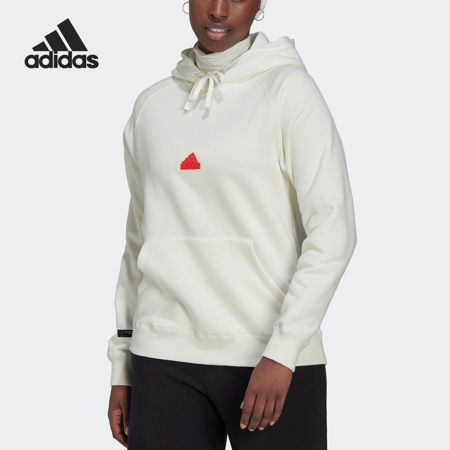 Adidas/阿迪达斯正品当季新款女子宽松套头连帽卫衣HM2852