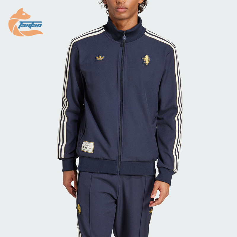 Adidas/阿迪达斯正品三叶草尤文图斯足球男士经典运动外套JF0459