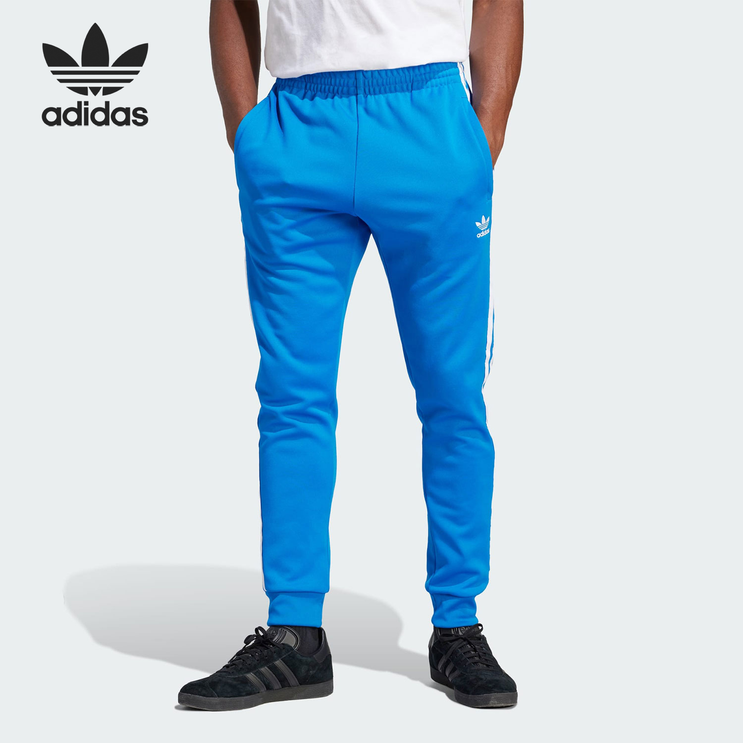 Adidas/阿迪达斯正品三叶草男士复古修身运动束脚长裤IM4542