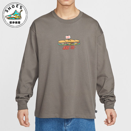 Nike/耐克正品春季新款男士经典印花宽松透气长袖T恤HJ0807-289