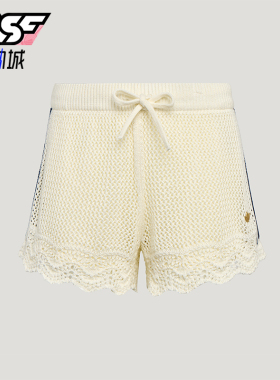 Adidas/阿迪达斯正品三叶草女士镂空针织运动休闲短裤KX0723