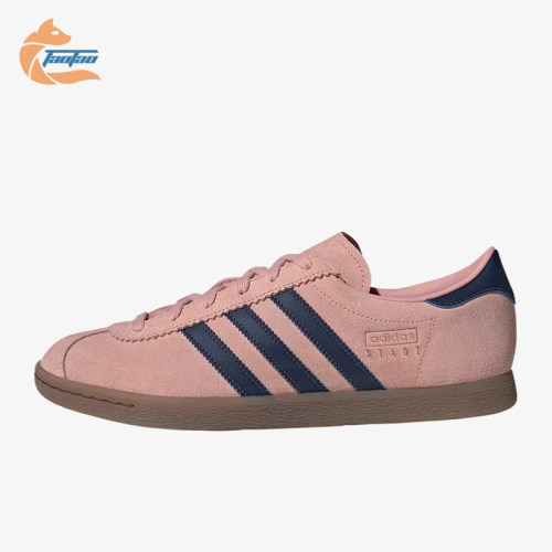 Adidas/阿迪达斯正品三叶草Stadt新款男经典粉蓝色休闲鞋JQ9010