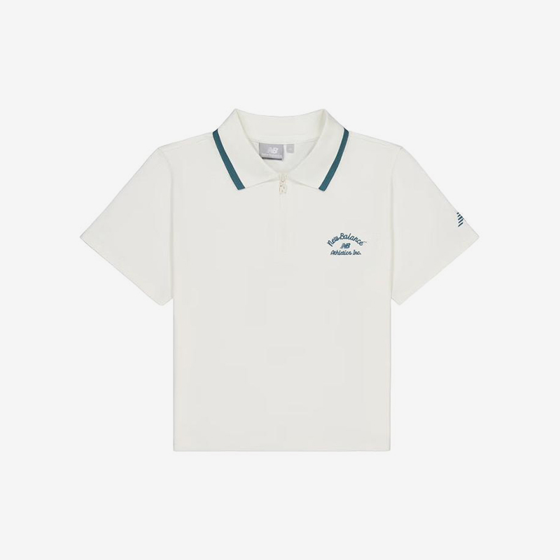 New Balance/NB正品新款女士翻领经典运动短袖POLO衫NEE36021-DKG