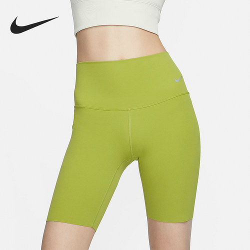 Nike/耐克正品夏季女士高腰弹力透气运动训练短裤DQ6004-377