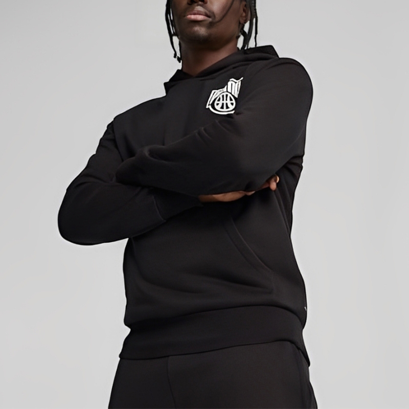 Puma/彪马正品春秋男士透气简约时尚宽松日常卫衣套头衫630290-01