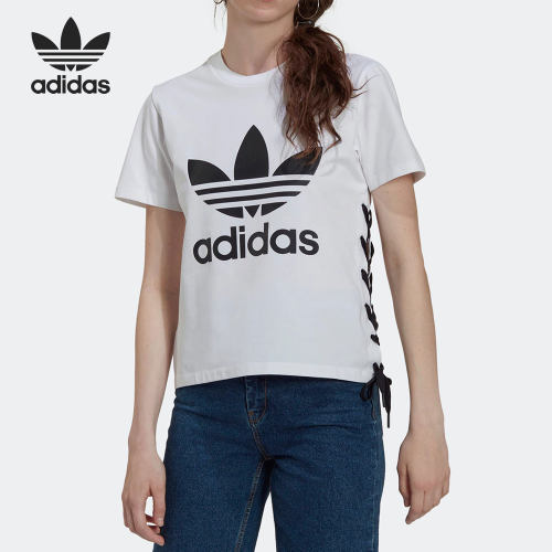 Adidas/阿迪达斯正品三叶草TREFOIL TEE 女子运动短袖HS2598