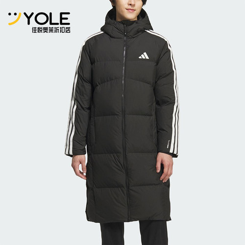 Adidas/阿迪达斯正品2025秋季款男士日常保暖连帽羽绒服KC2498